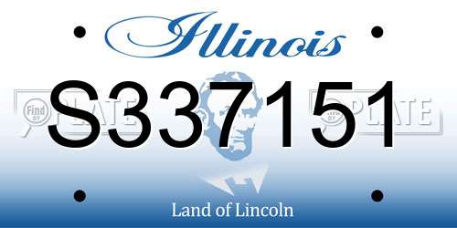 S337151 Illinois License Plate