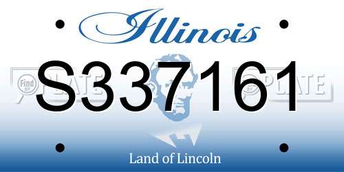 S337161 Illinois License Plate