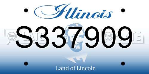 S337909 Illinois License Plate
