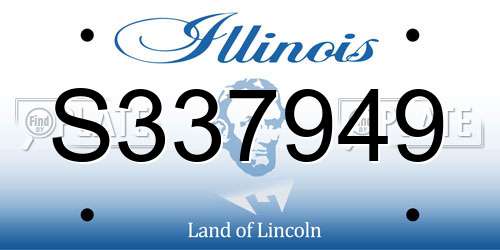S337949 Illinois License Plate
