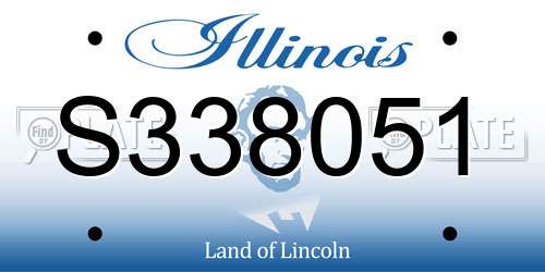 S338051 Illinois License Plate