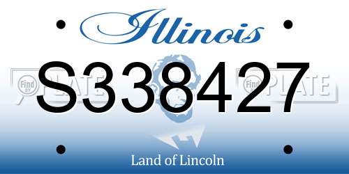S338427 Illinois License Plate
