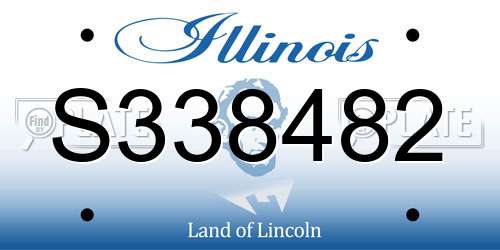 S338482 Illinois License Plate
