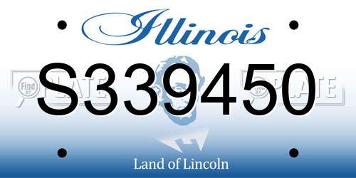 S339450 Illinois License Plate