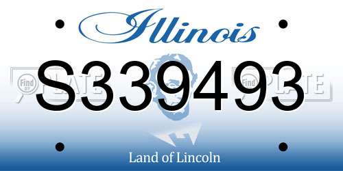 S339493 Illinois License Plate