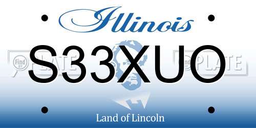 S33XUO Illinois License Plate