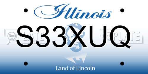 S33XUQ Illinois License Plate