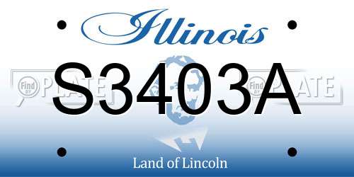 S3403A Illinois License Plate