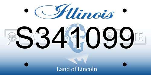 S341099 Illinois License Plate