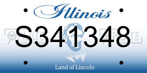 S341348 Illinois License Plate
