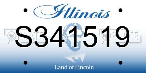 S341519 Illinois License Plate