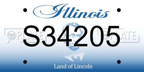 S34205 Illinois License Plate