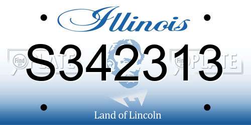 S342313 Illinois License Plate