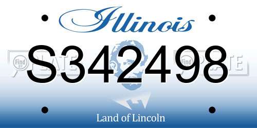S342498 Illinois License Plate