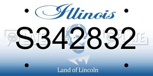 S342832 Illinois License Plate