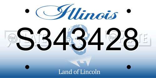 S343428 Illinois License Plate