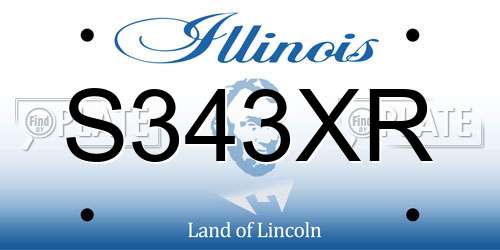 S343XR Illinois License Plate