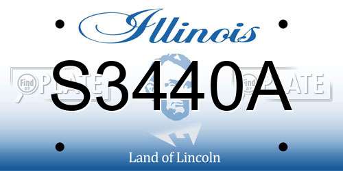 S3440A Illinois License Plate