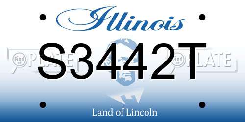 S3442T Illinois License Plate