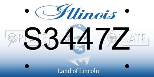 S3447Z Illinois License Plate