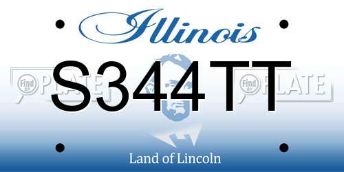 S344TT Illinois License Plate