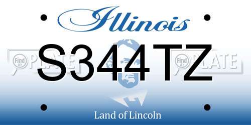 S344TZ Illinois License Plate