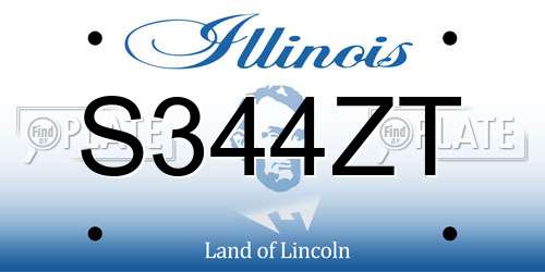 S344ZT Illinois License Plate