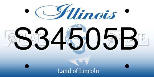 S34505B Illinois License Plate