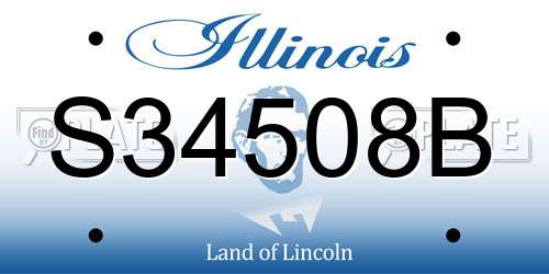 S34508B Illinois License Plate