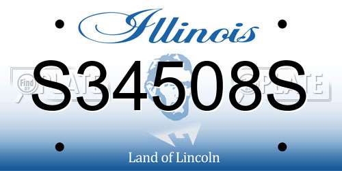 S34508S Illinois License Plate