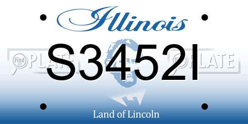 S3452I Illinois License Plate