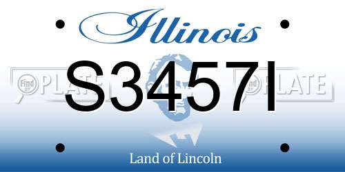 S3457I Illinois License Plate