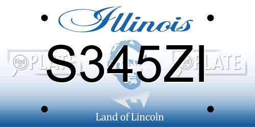 S345ZI Illinois License Plate