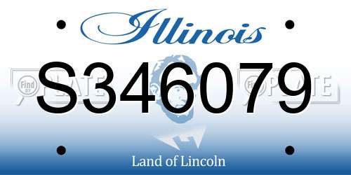 S346079 Illinois License Plate