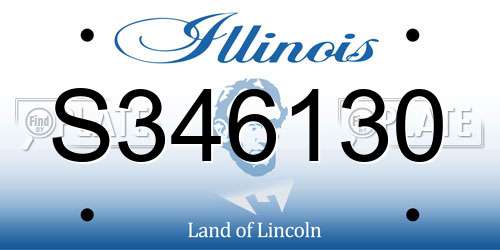 S346130 Illinois License Plate