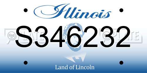 S346232 Illinois License Plate