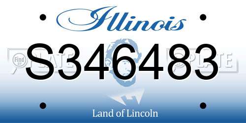 S346483 Illinois License Plate
