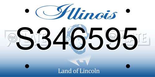 S346595 Illinois License Plate