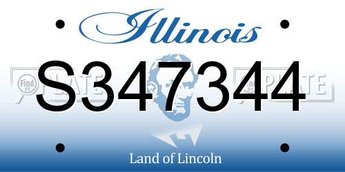 S347344 Illinois License Plate