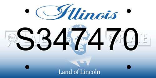 S347470 Illinois License Plate