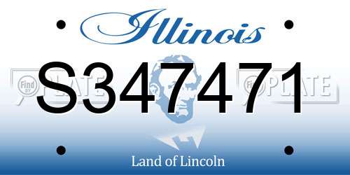 S347471 Illinois License Plate