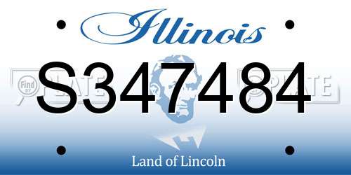 S347484 Illinois License Plate