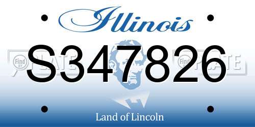 S347826 Illinois License Plate