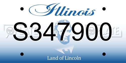 S347900 Illinois License Plate