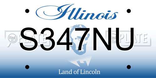 S347NU Illinois License Plate
