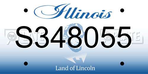 S348055 Illinois License Plate