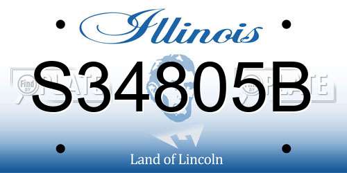 S34805B Illinois License Plate