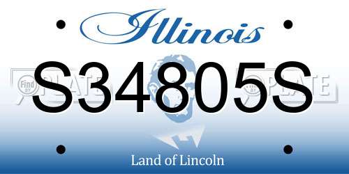 S34805S Illinois License Plate