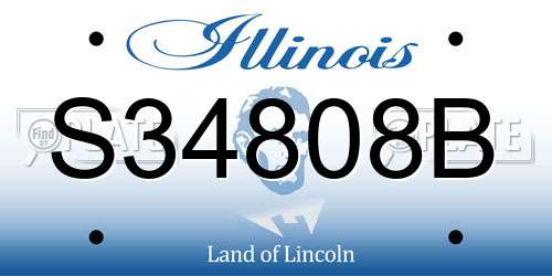 S34808B Illinois License Plate