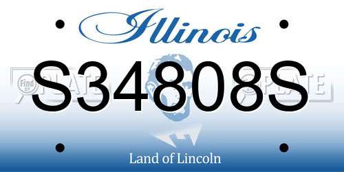 S34808S Illinois License Plate